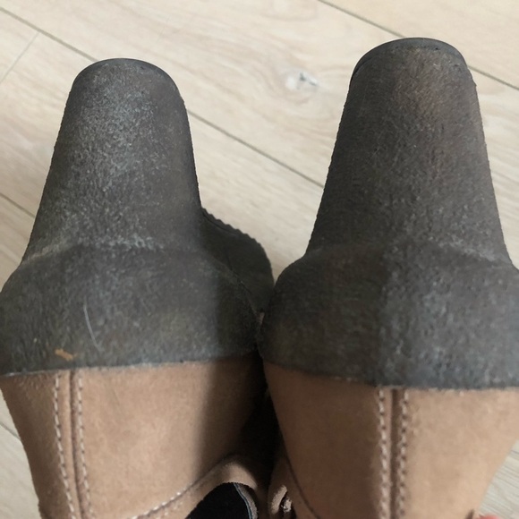 Geox x Patrick Cox Suede Wedge Heel Shoes in Beige Size 39EU Made in Italy - Picture 3 of 10